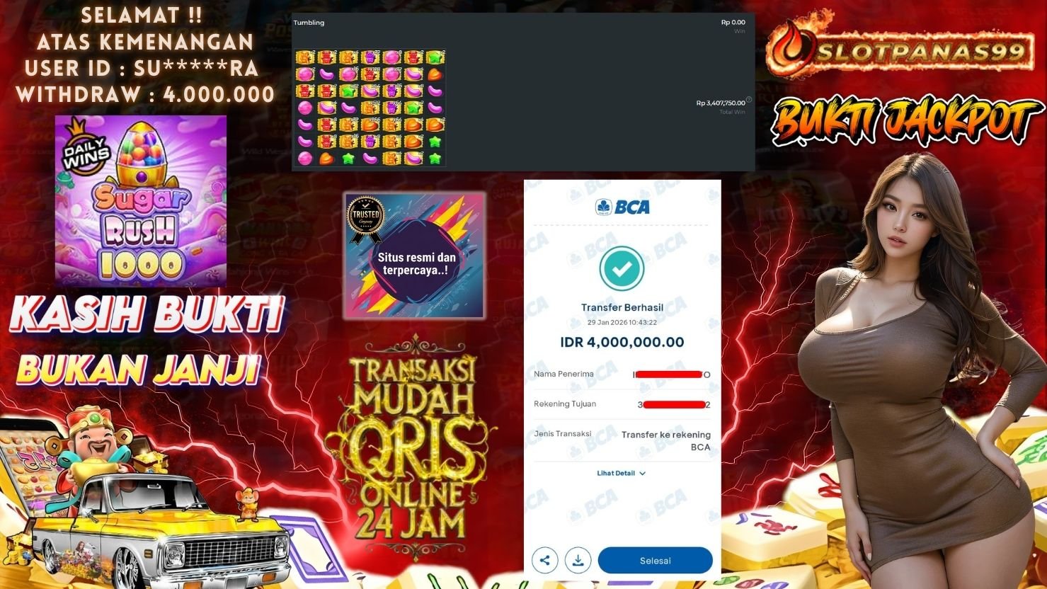 SLOTPANAS99 JACKPOT SLOT SUGAR RUSH 1000